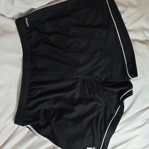 adidas Women's Black Shorts with White Stripes Size XL